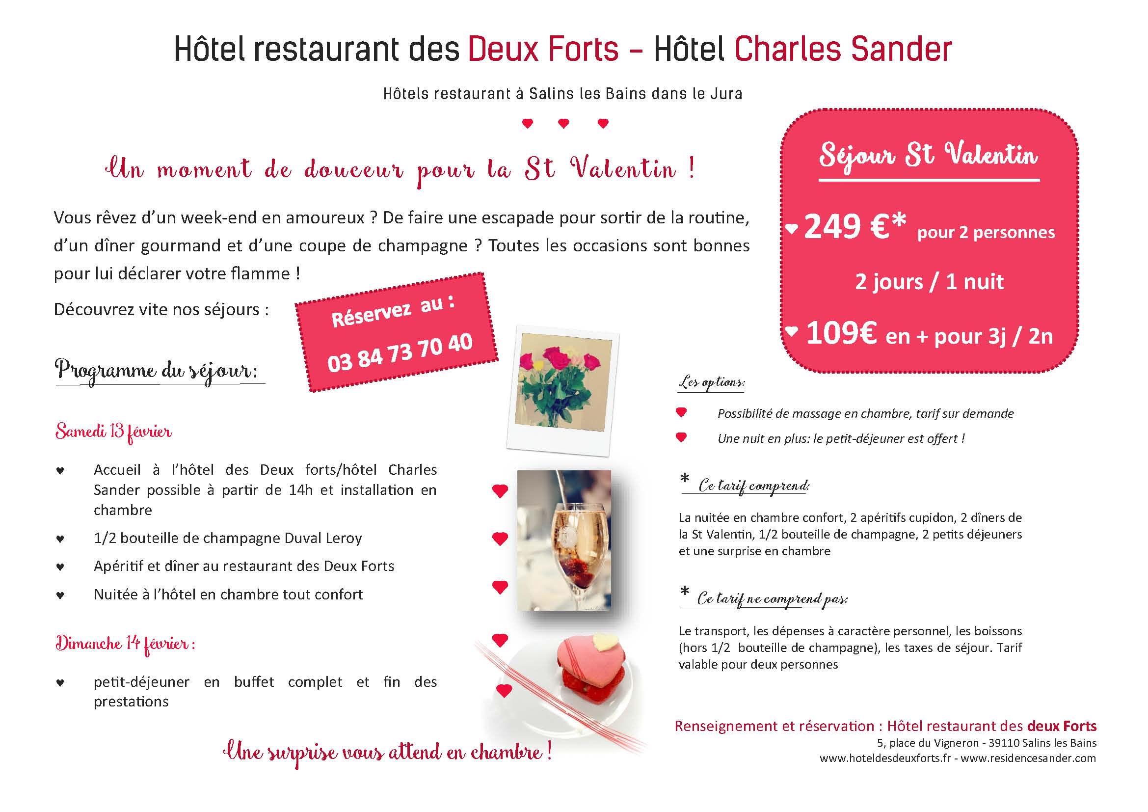 Séjour st Valentin hotel restaurant des Deux Forts et Charles Sander ...